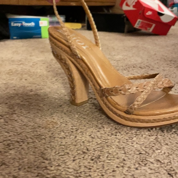 Dior Wooden/Leather Open-Toe Platform Sandals - Picture 2 of 8